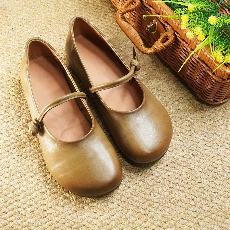 Comelyy Flat bottom handmade retro shoes really simple women's shoes