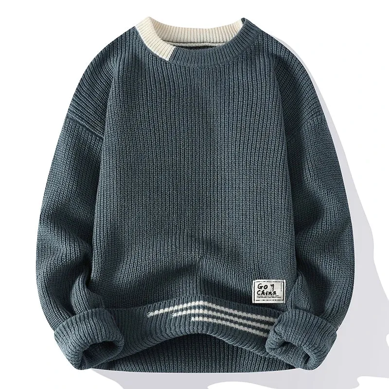 Mens Vintage Twist Knitted Jumper